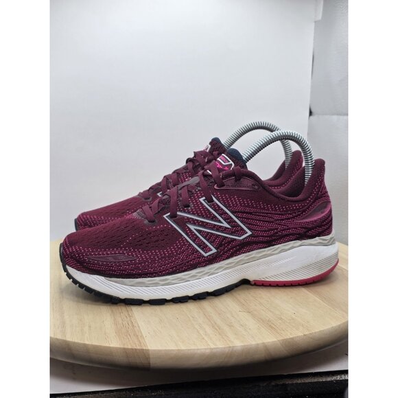 New Balance Fresh Foam X 860v12 Womens Size 7 Burgundy Running Shoes Sneakers - Picture 1 of 8